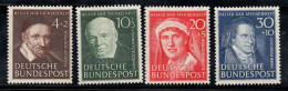 Allemagne Bund 1951 Mi. 143-146 Neuf * MH 100% Célébrités, Charité - Nuovi