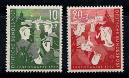 Allemagne Bund 1952 Mi. 153-154 Neuf * MH 100% Jeunesse - Unused Stamps