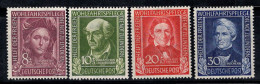 Allemagne Bund 1949 Mi. 117-120 Neuf * MH 100% Célébrités, Charité - Neufs