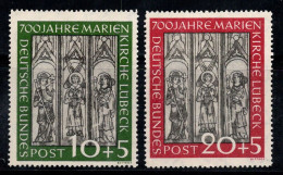 Allemagne Bund 1951 Mi. 139-140 Neuf ** 100% Église De Lübeck - Unused Stamps