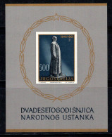 Yougoslavie 1951 Mi. Bl. 6 Bloc Feuillet 100% Neuf ** 500 D, Titus, Statue - Blokken & Velletjes