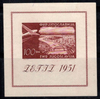 Yougoslavie 1951 Mi. Bl. 5 Bloc Feuillet 100% Neuf ** Poste Aérienne ZEFIZ - Hojas Y Bloques