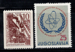 Yougoslavie 1961 Mi. 941-942 Neuf ** 100% Technologie, Architecture, Électronique Nucléaire - Unused Stamps
