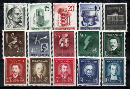 Yougoslavie 1960 Mi. 926-940 Neuf ** 100% Lénine, Culture, Célébrités - Unused Stamps