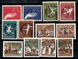 Yougoslavie 1957 Mi. 821-832 Neuf ** 100% Travail, Gymnastique, Costumes Traditionnels - Ungebraucht