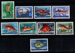 Yougoslavie 1956 Mi. 795-803 Neuf ** 100% Poissons, Faune Marine - Ongebruikt