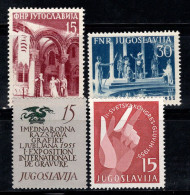 Yougoslavie 1955 Mi. 761-763 Neuf ** 100% Culture, Ljubijana - Nuevos