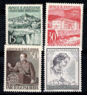 Yougoslavie 1953 Mi. 734-737 Neuf ** 100% Radicevic, AVNOJ - Unused Stamps