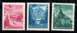 Yougoslavie 1951 Mi. 655-657 Neuf ** 100% Poste Aérienne Paysages - Luchtpost