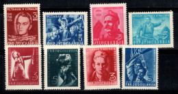 Yougoslavie 1951 Mi. 658-665 Neuf ** 80% Célébrités, Histoire - Unused Stamps