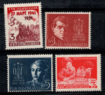 Yougoslavie 1951 Mi. 640-643 Neuf ** 80% Cvekovic, Célébrités, Enfants - Unused Stamps