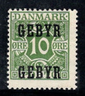 Danemark 1923 Mi. 14 Neuf * MH 100% Service 10 O, GEBYR - Officials