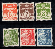 Danemark 1940 Mi. 258-263 Neuf * MH 100% Caravelle, Figurines - Unused Stamps