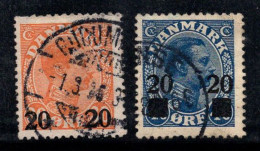 Danemark 1926 Mi. 151-152 Oblitéré 100% Surimprimé Roi Christian - Used Stamps