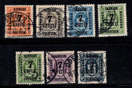 Danemark 1926 Mi. 159-165 Oblitéré 100% Surimprimé - Used Stamps