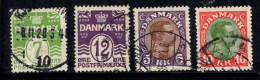 Danemark 1926 Mi. 166-167,175-176 Oblitéré 100% Roi Christian X, Figurines - Usati