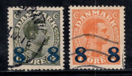 Danemark 1921 Mi. 113, 130 Oblitéré 100% Surimprimé 8 O - Used Stamps