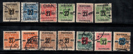 Danemark 1918 Mi. 84-96 Oblitéré 100% Surimprimé - Used Stamps