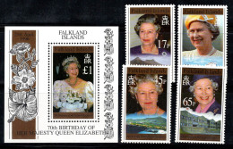 Îles Falkland 1996 Mi. Bl. 13, 668-671 Bloc Feuillet 100% Neuf ** La Reine Élisabeth II - Falklandinseln
