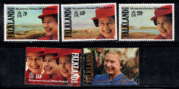 Îles Falkland 1992 Mi. 552-556 Neuf ** 100% La Reine Élisabeth II - Falkland Islands