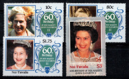 Tuvalu, Nui 1986 Mi. 71-74 Neuf ** 100% La Reine Élisabeth II - Tuvalu