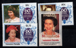 Tuvalu, Nanumea 1986 Mi. 67-70 Neuf ** 100% La Reine Élisabeth II - Tuvalu