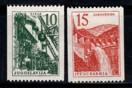 Yougoslavie 1958 Mi. 839-840 Neuf * MH 100% Technologie Et Architecture - Unused Stamps