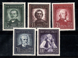 Yougoslavie 1954 Mi. 755-759 Neuf * MH 100% Débat Télévisé - Unused Stamps