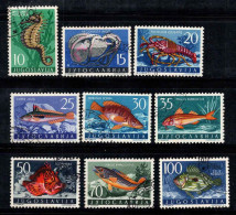 Yougoslavie 1956 Mi. 795-803 Oblitéré 100% Faune Marine, Poissons - Oblitérés