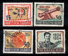 Yougoslavie 1954 Mi. 751-754 Oblitéré 100% Révolte Serbe - Gebraucht