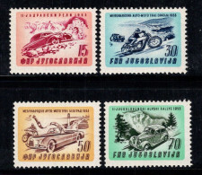 Yougoslavie 1953 Mi. 724-727 Neuf * MH 100% Courses De Motos, Voitures - Unused Stamps