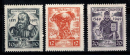 Yougoslavie 1951 Mi. 668-670 Neuf * MH 80% Écrivains Médiévaux - Nuevos