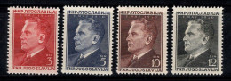 Yougoslavie 1950 Mi. 605-608 Neuf * MH 100% Tito, Célébrités - Unused Stamps