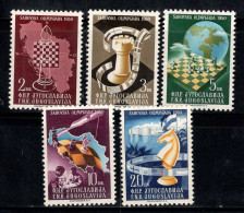 Yougoslavie 1950 Mi. 616-620 Neuf * MH 100% Échecs, Olympiade - Unused Stamps