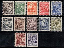 Yougoslavie 1950 Mi. 628-639 Neuf * MH 80% Travailleurs, économie Locale - Unused Stamps