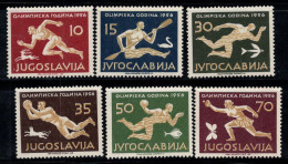 Yougoslavie 1956 Mi. 804-805,807-810 Neuf ** 60% Jeux Olympiques - Neufs