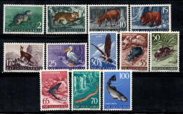 Yougoslavie 1954 Mi. 738-749 Neuf ** 100% Faune, Animaux - Unused Stamps