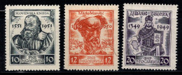 Yougoslavie 1951 Mi. 668-670 Neuf ** 100% Écrivains Médiévaux, Célébrités - Neufs