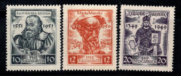 Yougoslavie 1951 Mi. 668-670 Neuf ** 80% Écrivains Médiévaux - Nuovi