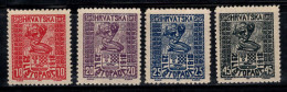 Yougoslavie 1918 Mi. 51-54 Neuf * MH 100% Indépendance, Croatie - Unused Stamps