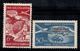 Yougoslavie 1951 Mi. 666-667 Neuf * MH 100% Poste Aérienne - Poste Aérienne
