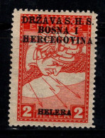 Yougoslavie 1918 Mi. 17 I Neuf ** 100% Signé BPP, 2 H, Bosnie-Herzégovine - Unused Stamps