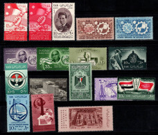 Égypte 1958-59 Neuf ** 100% Révolution, Célébrités, Culture - Unused Stamps