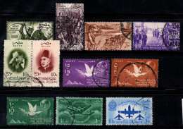 Égypte 1957 Oblitéré 100% Révolution, Célébrités, Avions - Used Stamps