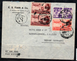 Égypte 1953 Enveloppe 100% Alessandria, Brême, Fiani Co - Briefe U. Dokumente