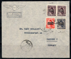 Égypte 1953 Enveloppe 100% Oblitéré Bamberg, Allemagne, Alexandrie - Covers & Documents