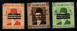 Égypte 1953 Mi. 414-416 Neuf * MH 20% Surimprimé - Nuevos