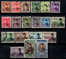 Égypte 1952 Mi. 356-373 Oblitéré 100% Roi Farouk Surimprimé - Used Stamps