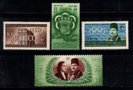 Égypte 1951 Mi. 351-354 Neuf ** 100% Jeux Méditerranéens, Roi Faruk - Ongebruikt