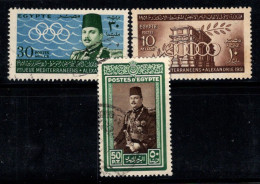 Égypte 1951 Oblitéré 100% Roi Farouk, Jeux Méditerranéens - Usados